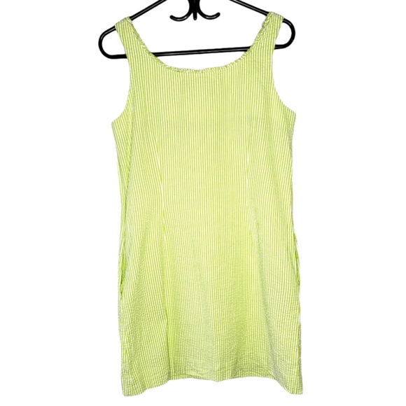 Sara Campbell green pinstripe mini dress size 10 - Picture 2 of 9